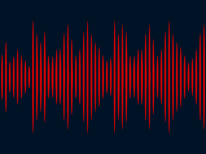 Red audio wave