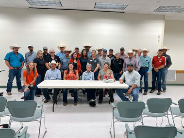 Alumni of the Nebraska Ranch Practicum gather together for a photo